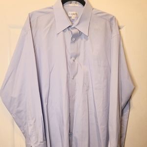 Lumo Blue Casual Long Sleeve Button Down Top sz 17.5 34/35